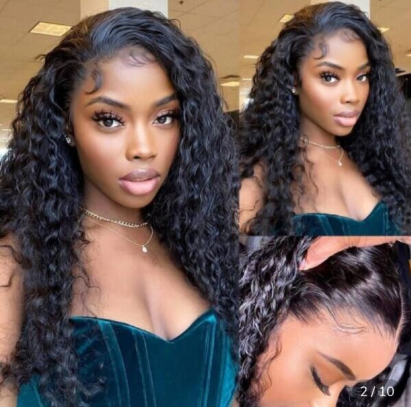 Middle part Curly lace Closure Wig