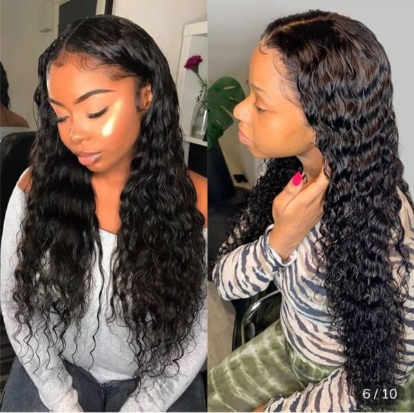 Middle part Curly lace Closure Wig