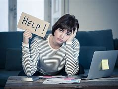 Mentally stressed person seeking help