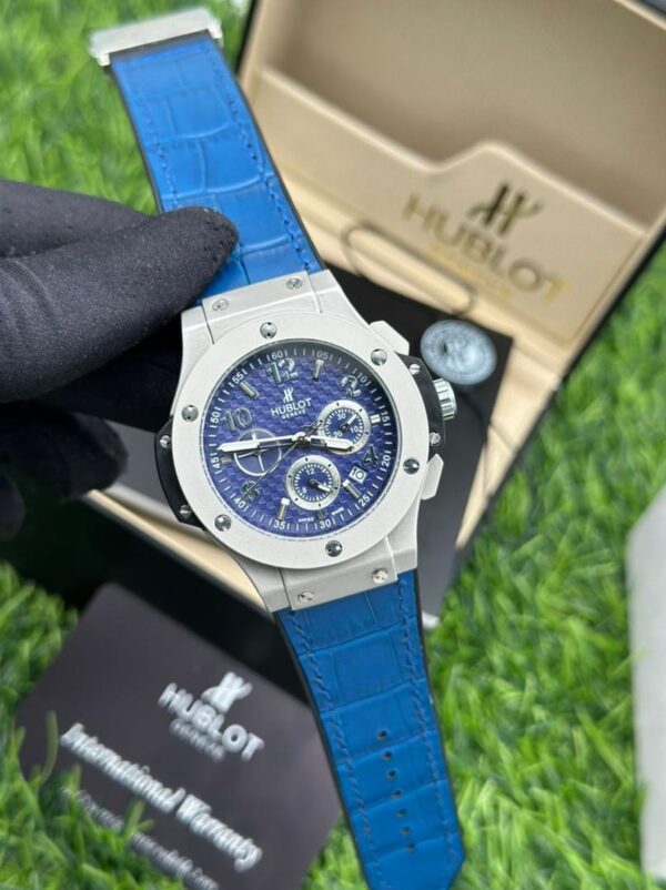 Hublot Leather Chronograph Wrist Watch 