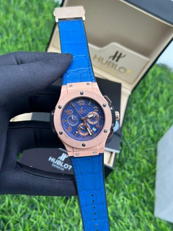 Hublot Leather Chronograph Wrist Watch 