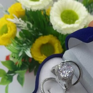 Silver Engagement/Wedding Rings