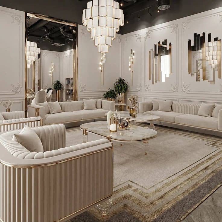 Hollywood glam interior design