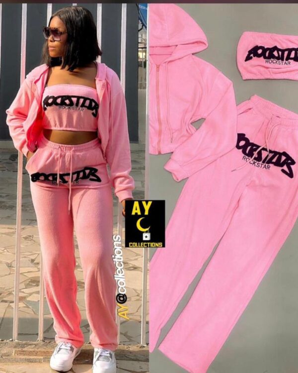 3-Piece Pink Casual Women set