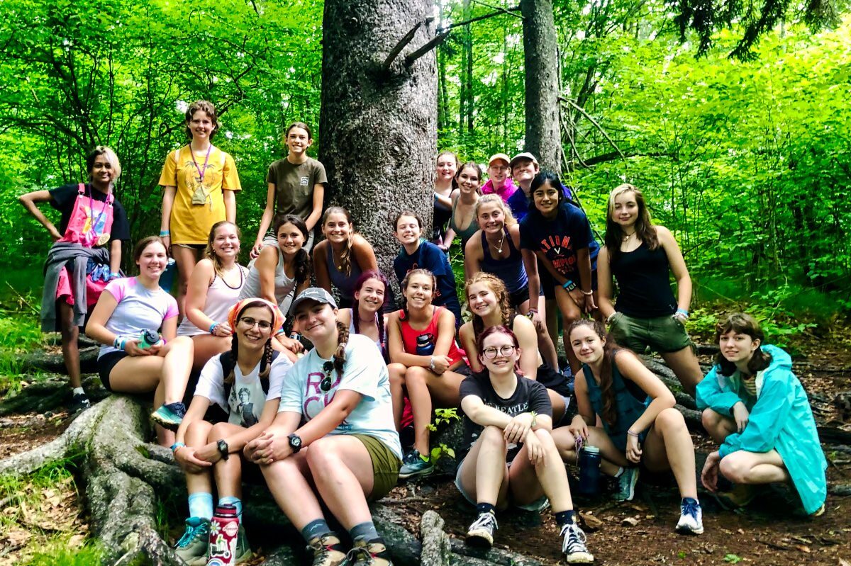 group hiking