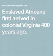 The First Enslaved Africans